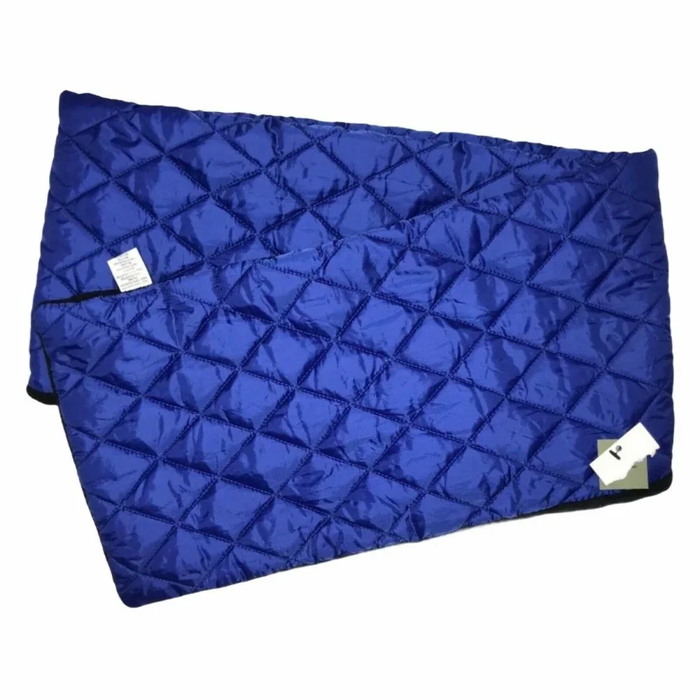 NWT Goodfellow Blue Black Fleece Reversible Diamond Geometric 72